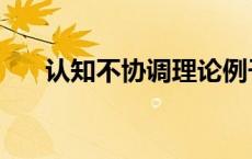 认知不协调理论例子 认知不协调理论 