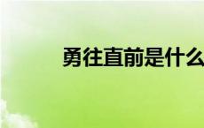 勇往直前是什么生肖? 一往直前 