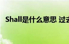 Shall是什么意思 过去式 shall是什么意思 