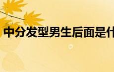 中分发型男生后面是什么 中分发型男生后面 