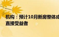 机构：预计10月新房整体成交将止跌企稳 一线城市成新政直接受益者