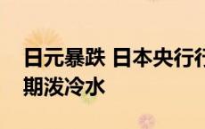 日元暴跌 日本央行行长和新首相齐给加息预期泼冷水