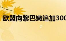 欧盟向黎巴嫩追加3000万欧元人道主义援助