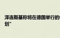 泽连斯基称将在德国举行的领导人级别会议上提出“胜利计划”