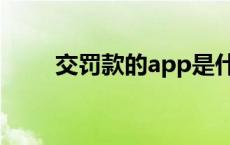 交罚款的app是什么 交罚款的app 