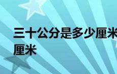 三十公分是多少厘米有多高 三十公分是多少厘米 