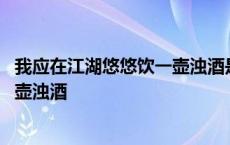 我应在江湖悠悠饮一壶浊酒是什么歌曲 我应在江湖悠悠饮一壶浊酒 