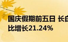 国庆假期前五日 长白山累计接待游客人次同比增长21.24%