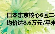 日本东京核心6区二手公寓价格连涨19个月 均价达8.6万元/平米