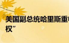 美国副总统哈里斯重申美国支持以色列“自卫权”