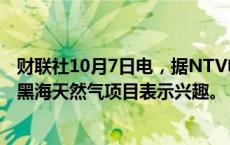 财联社10月7日电，据NTV电视台，三家外国公司对土耳其黑海天然气项目表示兴趣。