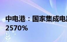 中电港：国家集成电路基金计划减持不超过0.2570%