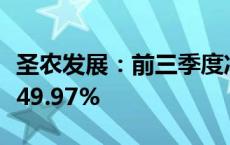 圣农发展：前三季度净利润同比下降43.21%-49.97%