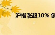 沪指涨超10% 创业板指涨超18%