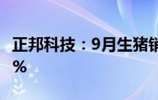 正邦科技：9月生猪销售收入同比增长102.76%