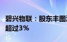 碧兴物联：股东丰图汇烝计划减持公司股份不超过3%