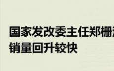 国家发改委主任郑栅洁：近期汽车、家电产品销量回升较快