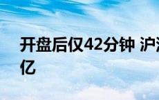 开盘后仅42分钟 沪深两市成交金额突破2万亿