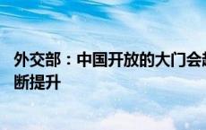 外交部：中国开放的大门会越开越大 出入境便利化水平会不断提升