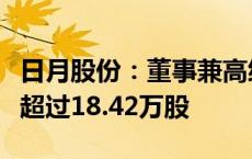 日月股份：董事兼高级管理人员王烨拟减持不超过18.42万股