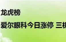 龙虎榜|爱尔眼科今日涨停 三机构合计卖出11.39亿元