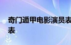 奇门遁甲电影演员表大全 奇门遁甲电影演员表 