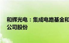 和辉光电：集成电路基金和科创投计划合计减持不超过2%公司股份