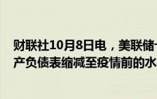 财联社10月8日电，美联储卡什卡利表示，不会将美联储资产负债表缩减至疫情前的水平，缩表还有很长的路要走。