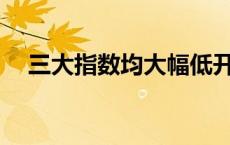 三大指数均大幅低开 近5000只个股下跌