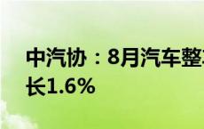 中汽协：8月汽车整车进口7.6万辆，同比增长1.6%