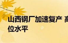 山西钢厂加速复产 高炉产能利用率已升至高位水平