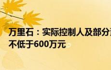 万里石：实际控制人及部分董事、高管拟增持公司股份合计不低于600万元