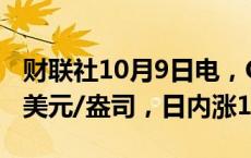 财联社10月9日电，COMEX期银向上触及31美元/盎司，日内涨1.31%。