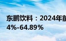 东鹏饮料：2024年前三季度净利润预增57.04%-64.89%