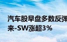 汽车股早盘多数反弹 小鹏汽车-W涨逾7%蔚来-SW涨超3%