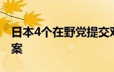 日本4个在野党提交对石破内阁的不信任决议案