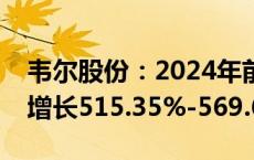 韦尔股份：2024年前三季度净利润预计同比增长515.35%-569.64%