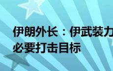 伊朗外长：伊武装力量已做好准备 标定所有必要打击目标