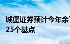 城堡证券预计今年余下时间美联储只会再降息25个基点