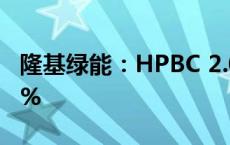 隆基绿能：HPBC 2.0电池量产效率超过26.6%