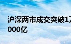 沪深两市成交突破1万亿 较昨日此时缩量近5000亿