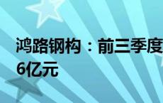 鸿路钢构：前三季度新签销售合同额约219.26亿元