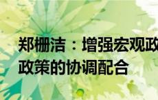 郑栅洁：增强宏观政策取向一致性 加强各类政策的协调配合