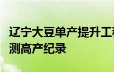 辽宁大豆单产提升工程创造东北地区大面积实测高产纪录