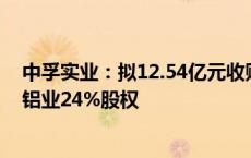 中孚实业：拟12.54亿元收购控股股东豫联集团持有的中孚铝业24%股权