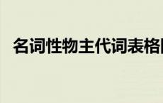 名词性物主代词表格图片 名词性物主代词 