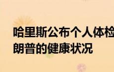 哈里斯公布个人体检报告 欲推动公众审视特朗普的健康状况