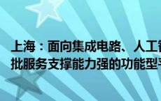 上海：面向集成电路、人工智能等产业创新发展需求 建成一批服务支撑能力强的功能型平台