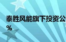 泰胜风能旗下投资公司增资至1.94亿 增幅94%