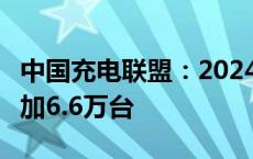 中国充电联盟：2024年9月公共充电桩环比增加6.6万台